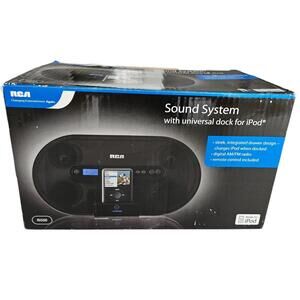 RCA Ri500 Sound System iPod Dock AM/FM Radio Speaker + Remote NEW Open Box